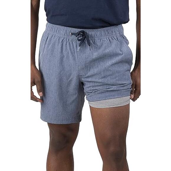 Tailor Vintage Indigo Blue Drawstring Performance Osun Hybrid Shorts 2XL NWT - Picture 1 of 15